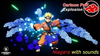 01- Niagara Cartoon Puff Explosion with 3D sound system on Unreal Engine