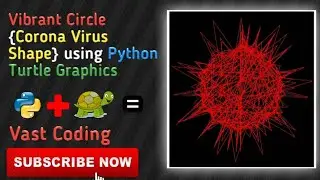 Vibrant Circle using Python Turtle Graphics | Corona Shape using Python Turtle | Python Project