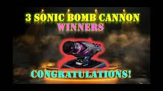 3 SONIC BOMB CANNON TURRET WINNERS! CONGRATULATIONS! War Robots
