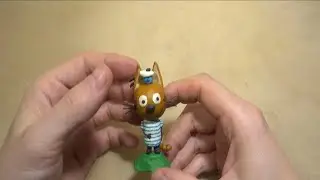 Котенок Коржик из пластилина. Мультфильм Три кота. Три кота три хвоста.
