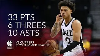 Keyonte George 33 pts 6 threes 10 asts vs Clippers 2023 Summer League