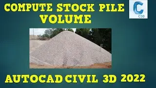 How to compute stock pile volume in CIVIL 3D