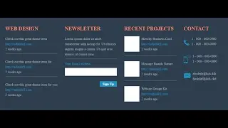 Footer design HTML & CSS part-5