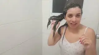 lavar o cabelo | Rinsing the hair | See through top