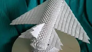 Модульное оригами,белый самолёт(описание)/ Modular origami,white plane (deskription)         V42