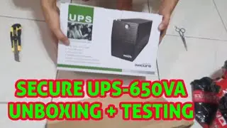 SECURE UPS 650VA (UNINTERRUPTIBLE POWER SUPPLY) UNBOXING/CHARGING/TESTING 2021