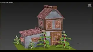 3ds max дом для изометрической игры (2 часть из 3)