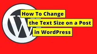 How To Change The Text Size on a post in WordPress