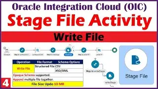 Stage File Activity : How to create file in oracle integration | Write File in OIC