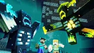 Warden vs Friendly Warden EPIC FIGHT - Alex and Steve Life - (Minecraft Animation)