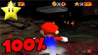 Super Mario 64 100% Walkthrough - Hazy Maze Cave - Course 6