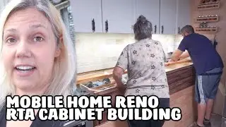 Kitchen Cabinet Building and Install - Mobile Home Makeover - Semi Gets Stuck on Dirt Road