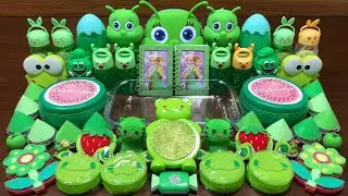 SPECIAL GREEN SLIME - Mixing Random Things Into Glossy Slime ! Satisfying Slime Videos 