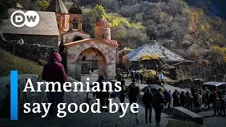 Nagorno-Karabakh: Armenians say goodbye as Azeri troops move in | DW News