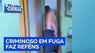 Criminoso em fuga invade casa de família e faz reféns