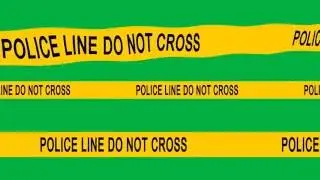 police line do not cross green screen animation chroma key