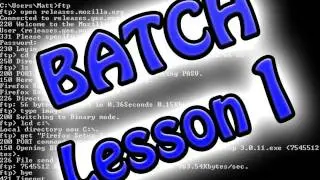 Batch/Cmd Programming: Lesson 1 (Basics)