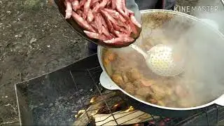 КАРТОШКА по ОХОТНиЧЬИ на костре В КАЗАНЕ