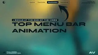 Animated Navigation Menu Bar Using JavaScript | HTML, CSS & JavaScript