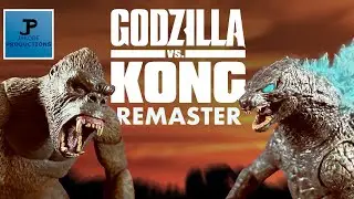 Godzilla VS Kong - REMASTERED (Stop Motion Fight)