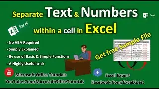 How to Separate Text & Numbers in a Cell (in MS Excel) - Excel Tips