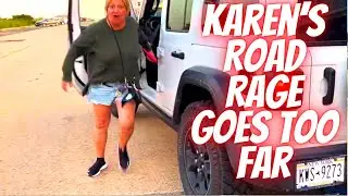 Karen’s Road Rage Goes Too Far ---  Bad drivers & Driving fails -learn how to drive  