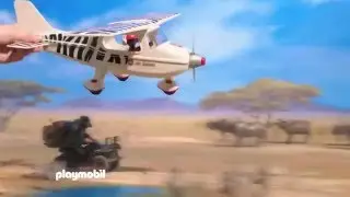 Playmobil - Große Tierwelt Afrikas - Rangerstation mit Tieraufzucht - 6936 & Safari-Flugzeug - 6938