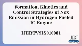 Formation, Kinetics and Control Strategies of Nox Emission in Hydrogen Fueled IC Engine