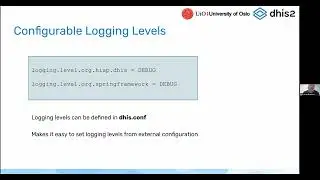 DHIS2 v238 Platform Configurable log levels