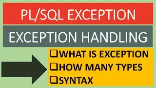 Exception Handling in PL/SQL | Oracle PL/SQL Exception Definition | Types | Syntax