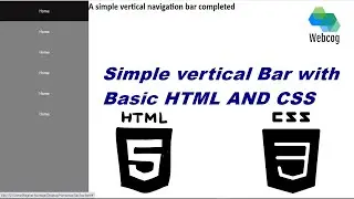How to make  simple Vertical Bar with HTML AND CSS || With Source Code ||sidebar menu using html css