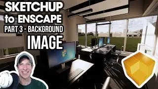 SketchUp to Enscape COMPLETE WORKFLOW Part 3 - Adding HDRI Backgrounds in Enscape