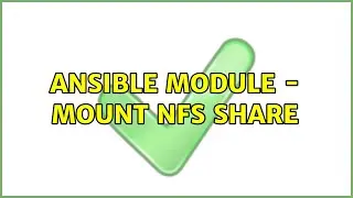 Ansible module - mount nfs share