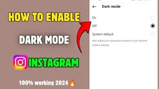 How to enable dark mode on instagram||Instagram me dark mode enable kaise kare New video july 2024💥