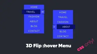 CSS 3D Animation Menu Hover