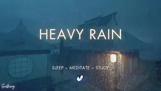 Heavy Rain With Thunder | NO Midroll ADS | Thunderstorm Sounds For Sleeping