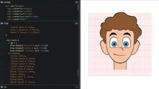 Drawing a boy with curly hair with HTML and CSS