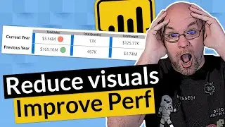 Technique to improve Power BI report perf by reducing visuals