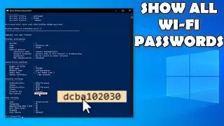 PowerShell: Show All Wi Fi Passwords | Windows 10 / 8