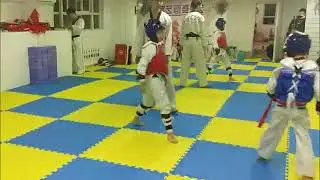 Мой внук совершенствует мастерство тхэквондо