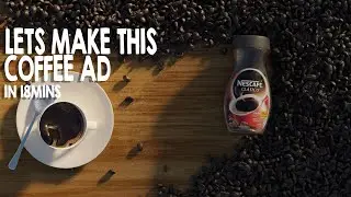 lets make a coffee product commercial in blender