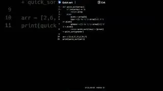 Quick sort code in Python 
