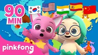 [ALL] 🌎 World Tour Series | Animation & Cartoon Compilation | Virtual Tour for kids | Pinkfong