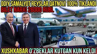 TEZKOR XABAR SAMALYOT QATNOVI BOSHLANDI. MOSKVADAGİ O'ZBEKLAR TEZDA KO'RING