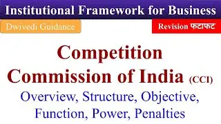 Competition Commission of India, CCI, Overview, Functions, Institutional Framework for Business