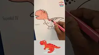 How to do Coloring of a Cute Dino: #coloring #coloringpages #kids