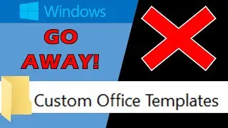 Stop Custom Office Templates Folder From Appearing in Documents