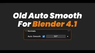 Fix Auto Smooth in Blender 4.1 Update with this Free Addon| Old Auto Smooth| Free Blender Addon