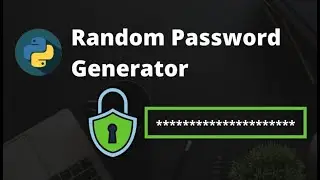 Random Password Generator in Python | Python for Beginners