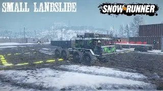 Small Landslide In Northern Aegis Installation Snowrunner Phase 4 DLC Gameplay With 2 ZikZ 605Rs